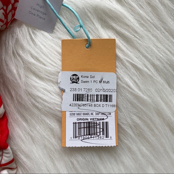 Kona Sol Floral High Coverage One Piece Swimsuit M - Picture 4 of 5